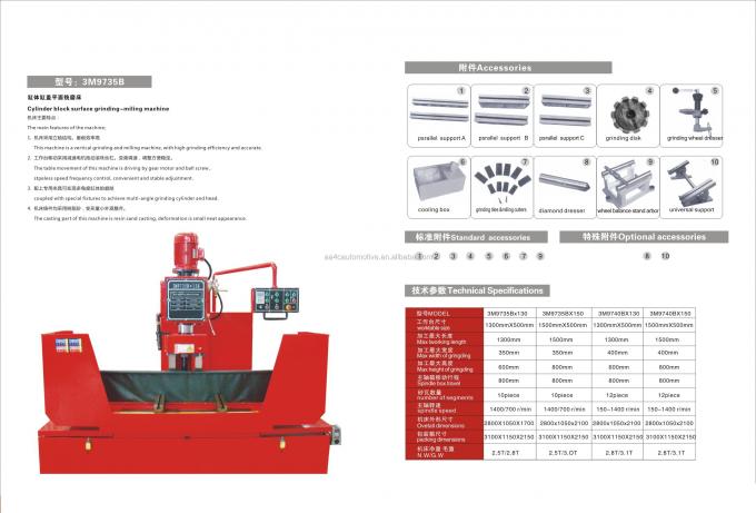 Zylinderblock-Oberflächenreiben-prägemaschine 3M9735B*150